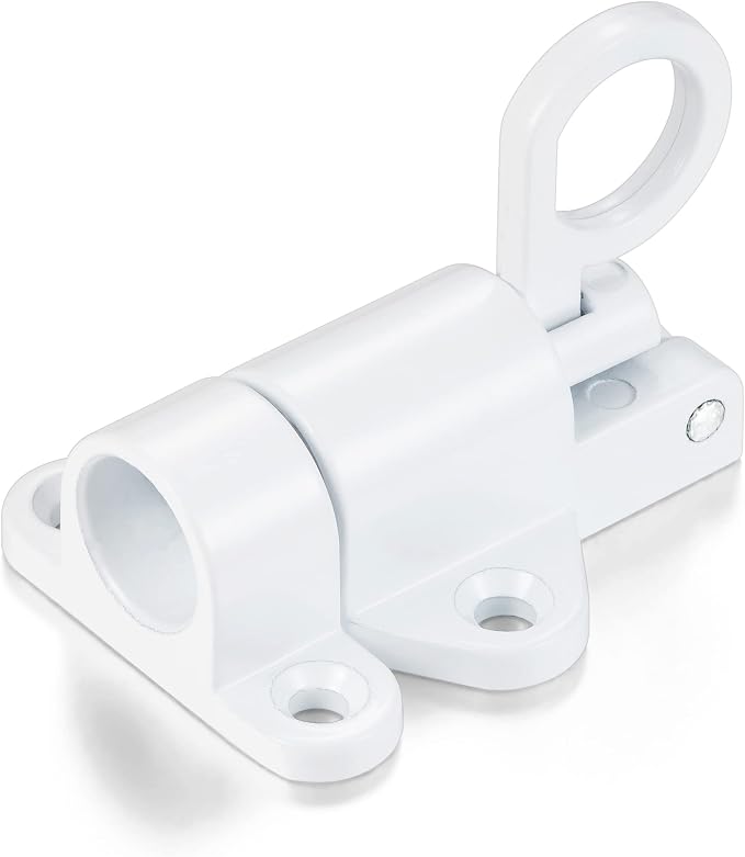 4 Packs Self-Closing Latches，White Spring Door Lock，Resilient Bolt Latch - Image 7