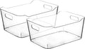 Clear Plastic Storage Bins for Kitchen Organization or Pantry Organizers and by CONTROLKITCHEN