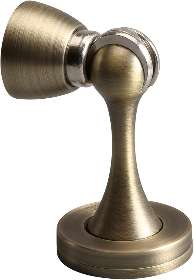 YAGU Door Stopper 1 Pack Magnetic, Zinc Alloy Brushed Bronze Door Stops Catch by YAGU