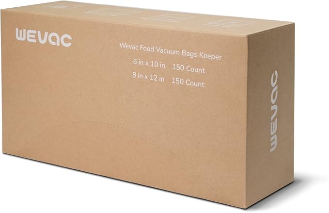 Wevac 6''x10'' & 8''x12'' 300 Count Food Vacuum Sealer Bags Keeper, PreCut Quart - Image 5