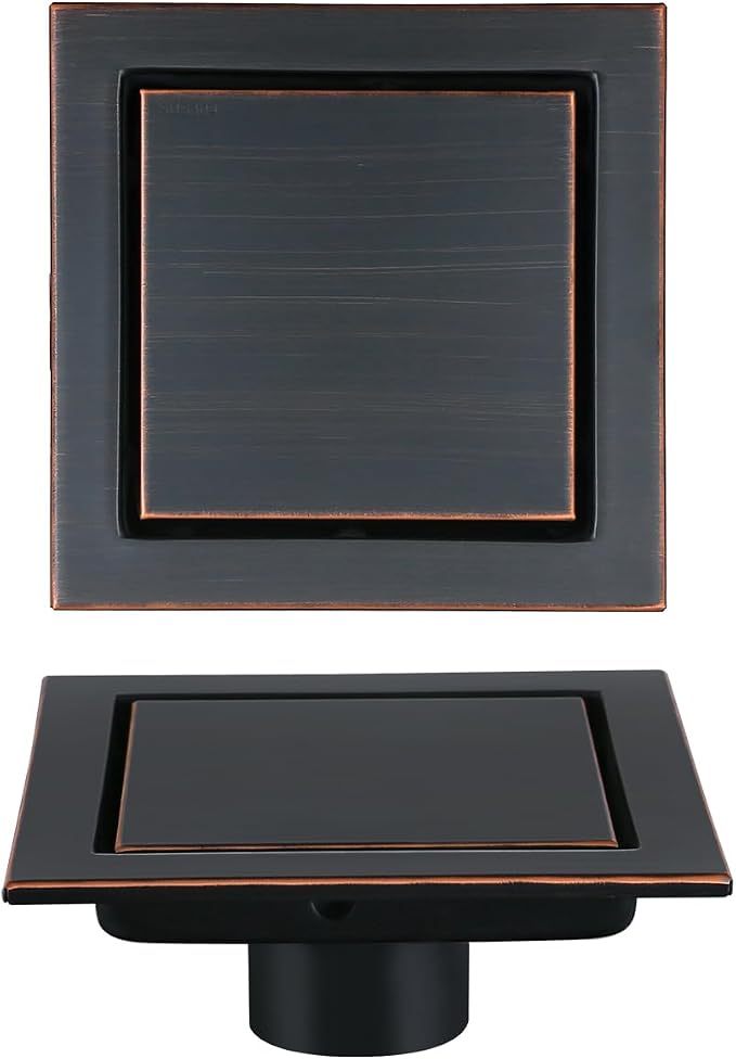 RANDOM Oil Rubbed Bronze Shower Drain Square by RANDOM