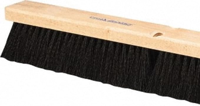 PRO SOURCE 36" Push Broom Head: Poly Bristles, Threaded Wood Block - Image 4