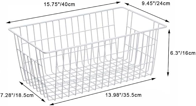 SANNO Freezer Baskets Wire Storage Baskets Closet Storage Baskets Bins - Image 6