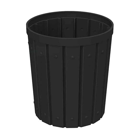 42 Gallon Slatted Circle 100% Recycled Plastic Commercial Outdoor and Indoor - Image 5