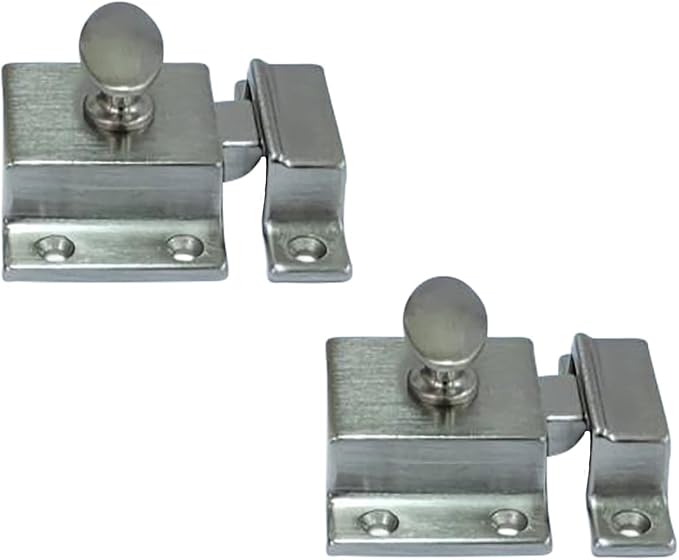 QCAA Traditional Large Oval Turn Cabinet Latch, Solid Brass, by QCAAHardware