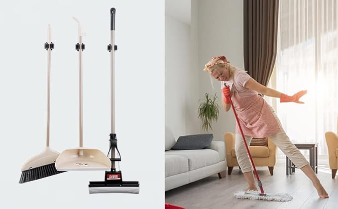 12PCS Broom and Mop Holder, Heavy Duty Garden Tool Organizer Rack Rake and - Image 5