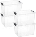 Superio Storage Bins with Lids, Stackable Totes, BPA Free, Odor Free, Organizer by Superio