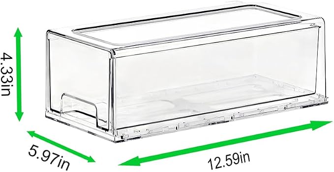 SIMPEXPE Stackable Storage Drawer, Pull Out Plastic Food Fridge Organizer Bins - Image 6