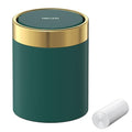 Mini Trash Can with Lid, Desktop Small Trash Can Recycling Bin Cute Metal by Mbillion