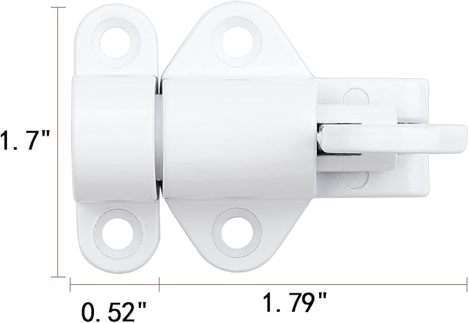 4 Packs Self-Closing Latches，White Spring Door Lock，Resilient Bolt Latch - Image 2