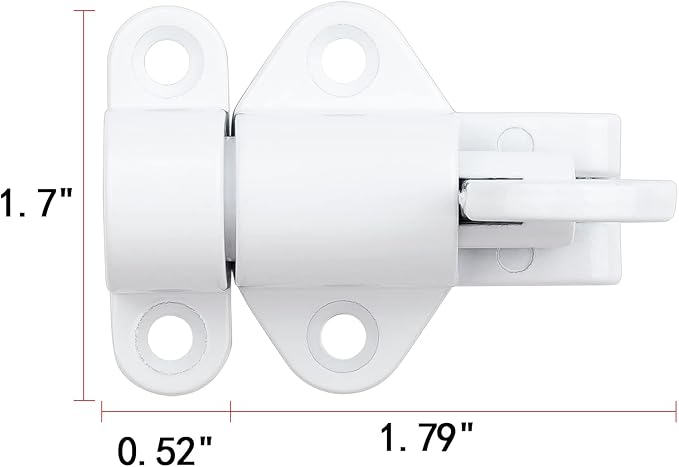 8 Packs Self-Closing Latches，White Spring Door Lock，Resilient Bolt Latch - Image 2