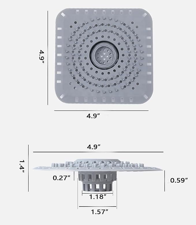Drain Hair Catcher, Silicone Bathtub Drain Protector 2 PCS - Image 6