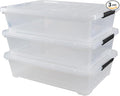 3-Pack 50 Quart Under the Bed Low Profile Storage Boxes, Large Under Bed by Yesdate