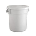 20 Gallon White Round Commercial Trash Can by Krollen+Industrial