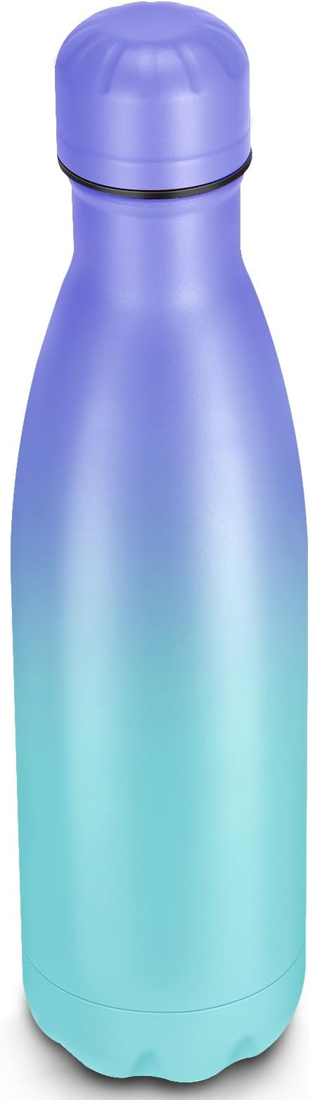 17oz Cola-Bottle Shaped Stainless Steel Leak-proof Water Bottle, Double Wall by Unknown