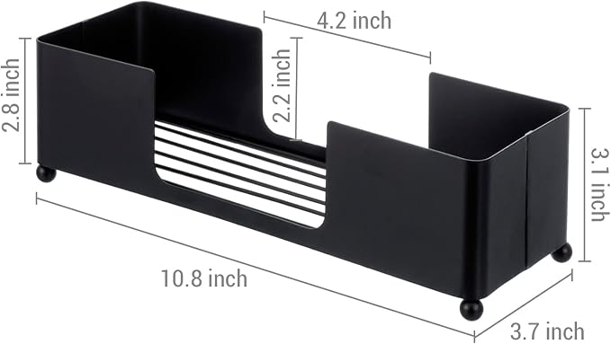 MyGift Modern Matte Black Metal Tabletop Paper Hand Towel Holder, Commercial - Image 5