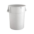 44 Gallon White Round Commercial Trash Can by Krollen+Industrial