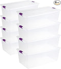 Sterilite 8-Pack 110 Quart ClearView Latch Box, Stackable Organizer Bins by Sterilite