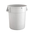 32 Gallon White Round Commercial Trash Can by Krollen+Industrial