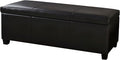 BELLEZE Storage Faux Leather Ottoman, 47 Inch Bench Bedroom Bench by BELLEZE