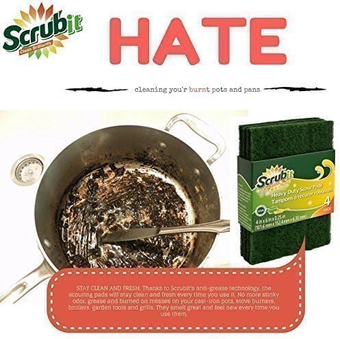 Scouring Pads - Heavy Duty Household Cleaning Scrubber - Reusable Scrubbing - Image 7