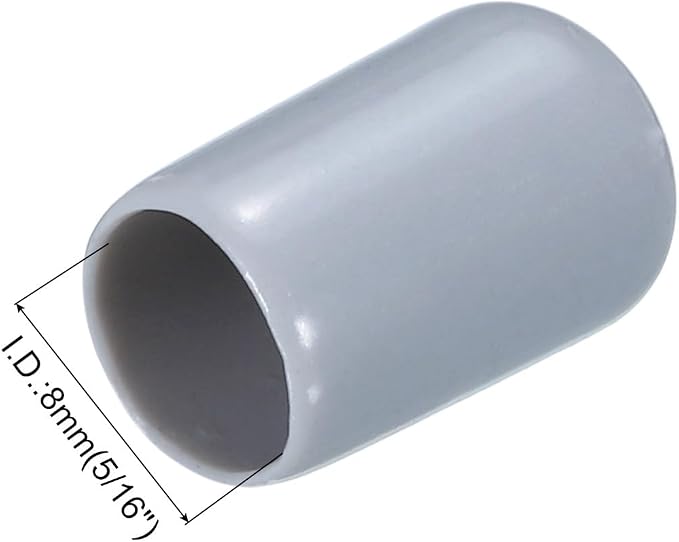 uxcell 20pcs Rubber End Caps 8mm ID Vinyl PVC Round Tube Bolt Cap Cover Screw - Image 3