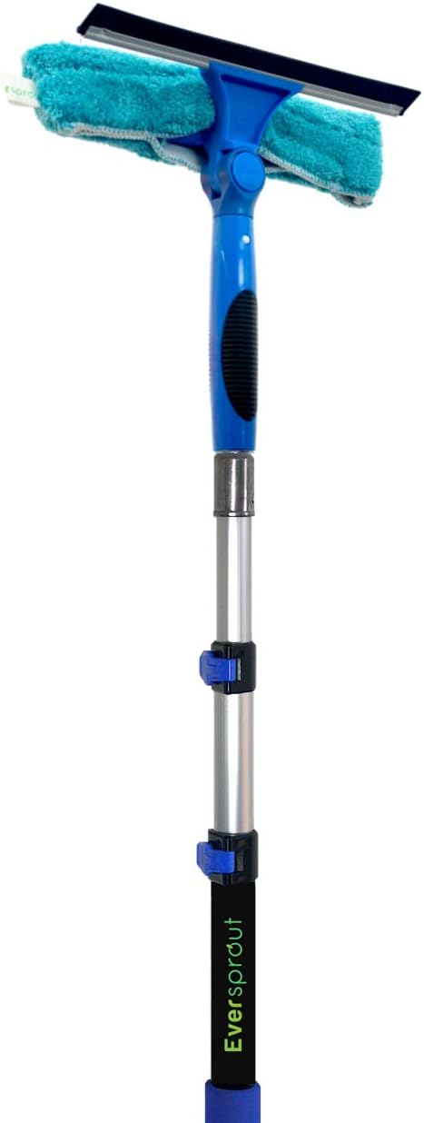 EVERSPROUT 1.5-to-3 Foot Swivel Squeegee and Microfiber Window Scrubber | by EVERSPROUT