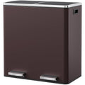 Arlopu 16 GallonStainless Steel Trash Can, 60L Dual Compartment, Metal Kitchen by Arlopu