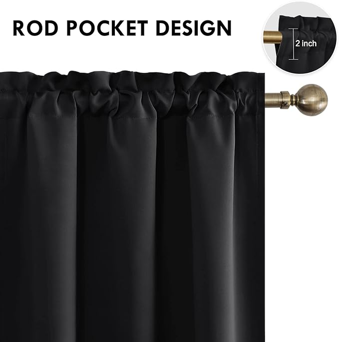 DWCN Blackout Curtains for Bedroom – Thermal Insulated Room Darkening Drapes - Image 4