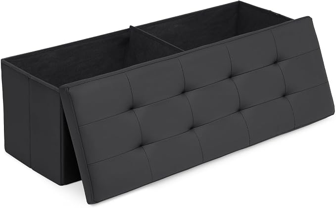 Athena Collection 43" Storage Ottoman Bench Folding Bench by AthenaCollectionFurniture