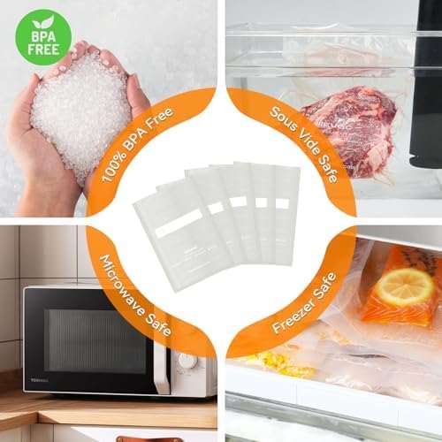 Wevac 6''x10'' and 8''x12'' 300 Count, Vacuum Sealer Bags Keeper, PreCut Bags - Image 5
