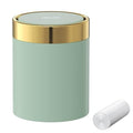 Mini Trash Can with Lid, Desktop Small Trash Can Recycling Bin Cute Metal by Mbillion