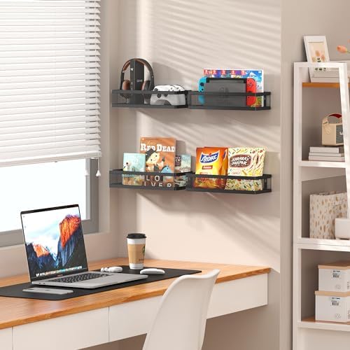PUSDON Hanging Storage Baskets Organizer Wall Mount, Metal Wire Storage Bin Rack - Image 4