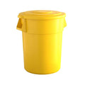 55 Gallon Yellow Round Commercial Trash Can by Krollen+Industrial