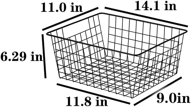 Kitchen Wire Baskets Farmhouse Decor Metal Food Storage Organizer, Household - Image 3