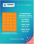 Premium Label Supply Bright Neon Color Fluorescent Sticker Labels by PremiumLabelSupply