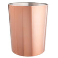 mDesign Round Metal Small 1.7 Gallon Recycle Trash Can Wastebasket, Garbage by mDesign