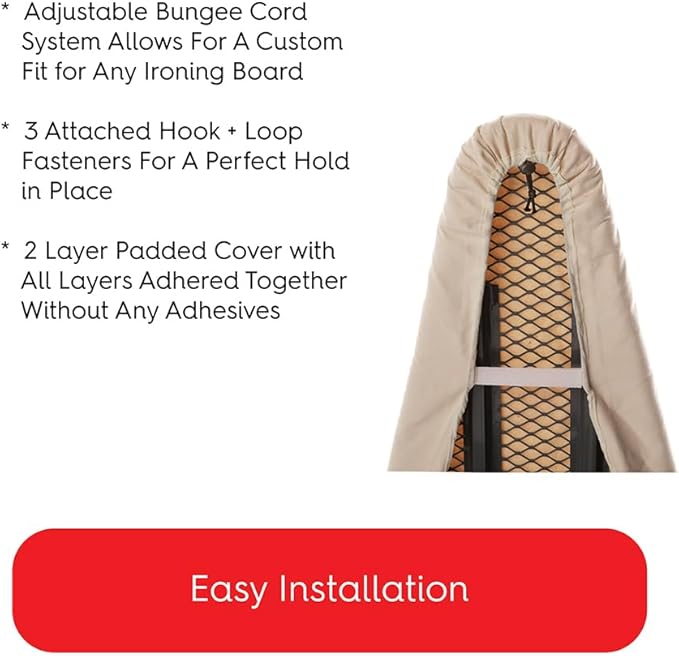 TIVIT Ironing Board Cover 14 x 49 Small Chemical Free Eco-Friendly Padded Covers - Image 5