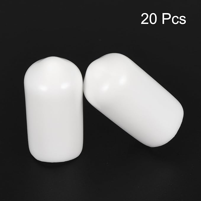uxcell 20pcs Rubber End Caps 8mm ID Vinyl Round End Cap Cover Screw Thread - Image 2