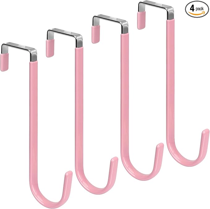 FYY Over The Door Hooks, 4 Pack Upgraded Long Door Hangers Hooks by FYY
