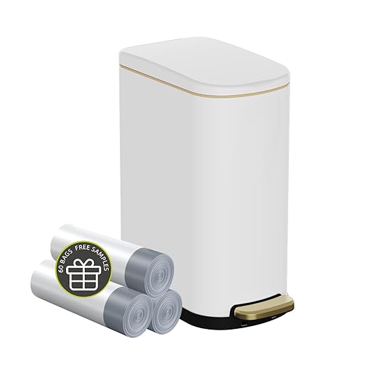 2.6 Gallon Slim Bathroom Trash Can by ksskss