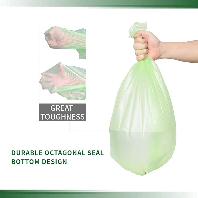 Medium Compostable Trash Bags, Biodegradable 8 Gallon Garbage Bags, Recycling - Image 3