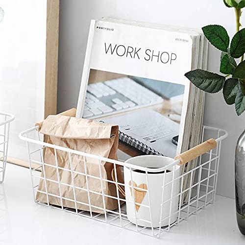 Kitchen Wire Baskets Farmhouse Decor Metal Food Storage Organizer, Household - Image 7