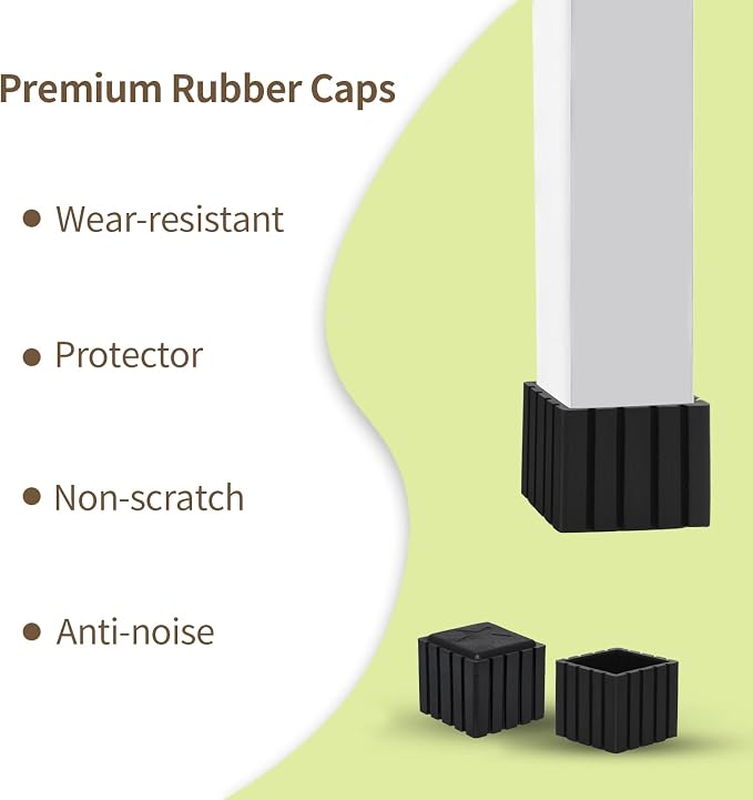 Flyshop Anti-Skid Non-Marking Synthetic Rubber Patio Chair Table Leg Caps - Image 6