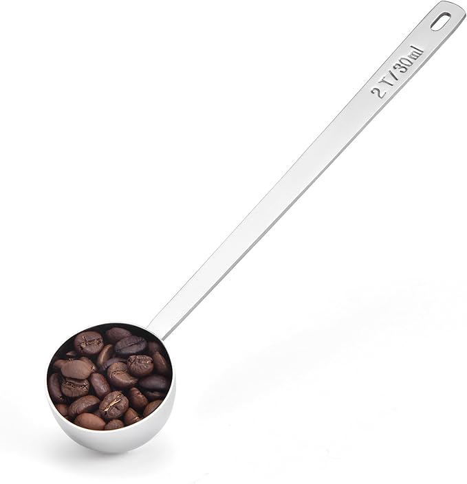 Long Handle Coffee Scoop: 8.6 Inch 18/8 Stainless Steel 2 Tablespoon Metal by Lilybeam