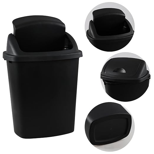 25 Liter Plastic Swing-Top Trash Can - Image 3