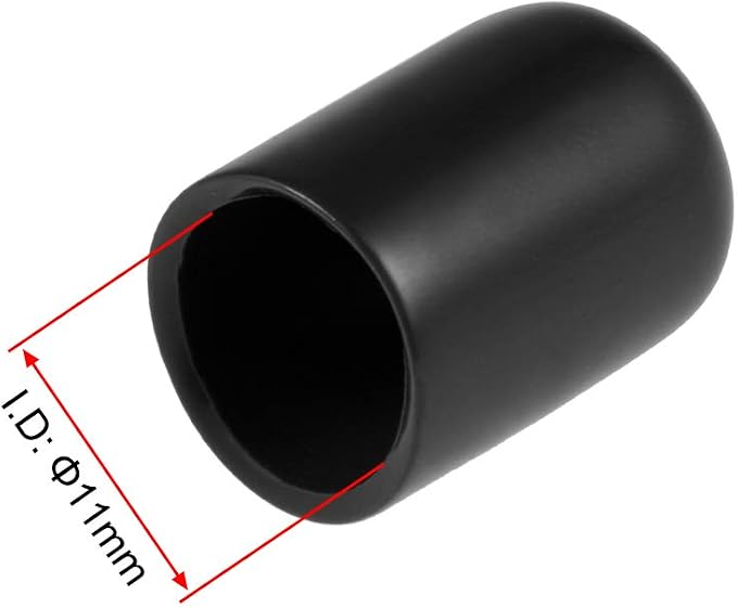 uxcell 20pcs Rubber End Caps 11mm ID Vinyl Round Tube Bolt Cap Cover Thread - Image 3