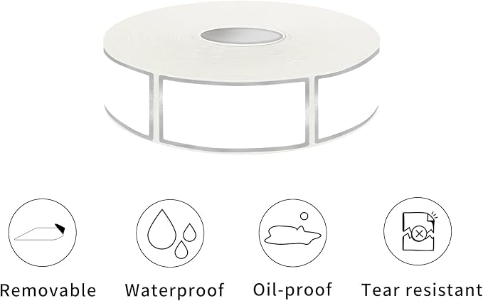 600 Silvery Border Removable Freezer Labels Water Oil Resistant - Image 3