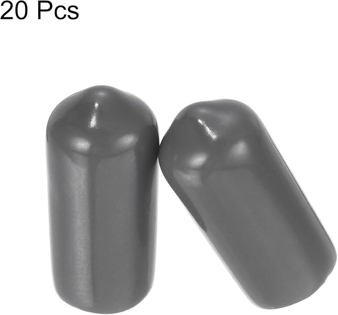 uxcell 20pcs Rubber End Caps 7mm ID Vinyl PVC Round Tube Bolt Cap Cover Screw - Image 2