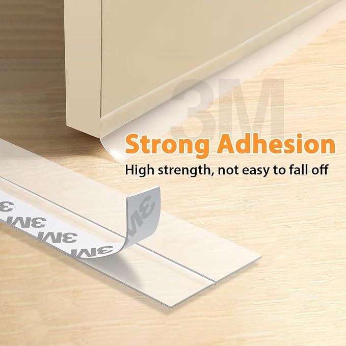 49.2 Ft Door Weather Stripping Door Seal Strip Tape, Silicone Door Draft Stopper - Image 4